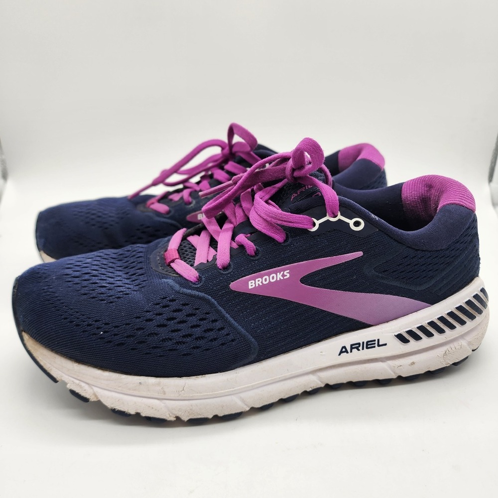 Brooks Ariel '20 Womens Size 7.5B Running Shoes Peacoat Vivid Viola 1203151B491